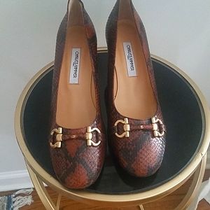 Charles Kammer Snake print Heels
